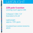 Ultra Light S Non-Anti-Spin 5-Section 22ft Window Cleaning Pole
