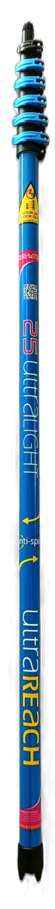 UltraLight 25 COMPACT HiMod anti-spin 6-section 25ft window cleaning pole