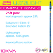 UltraLight 25 COMPACT HiMod anti-spin 6-section 25ft window cleaning pole