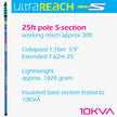 UltraReach 25S Non-Anti-Spin 5-Section 25ft Window Cleaning Pole