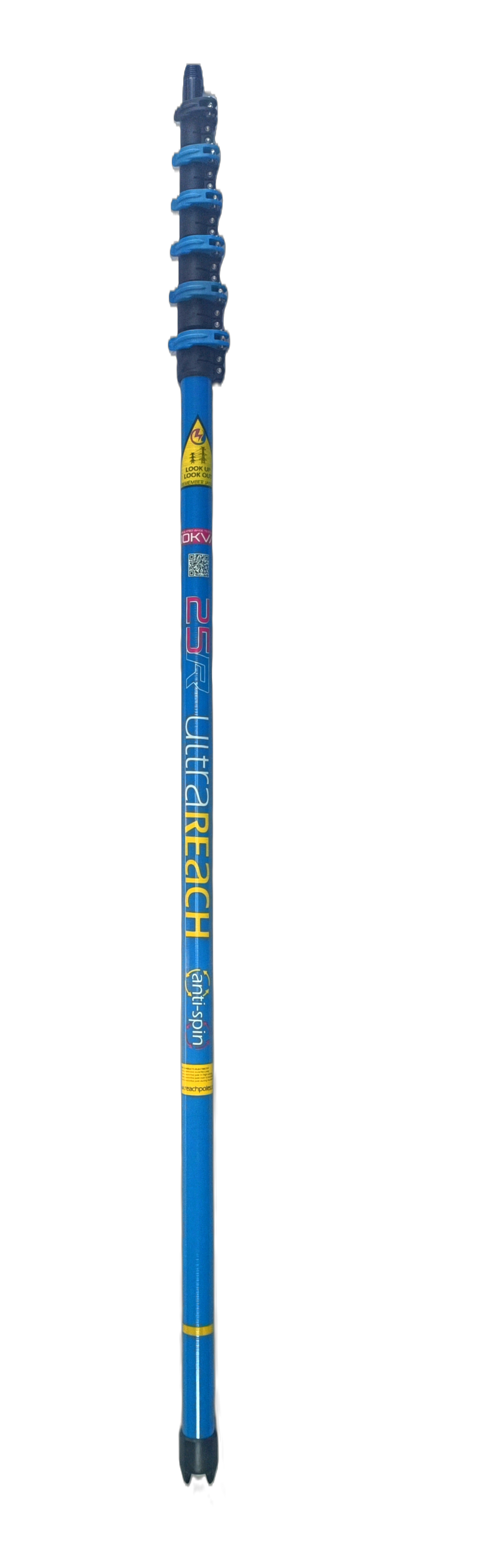 UltraReach anti-spin 6-section 25ft window cleaning pole
