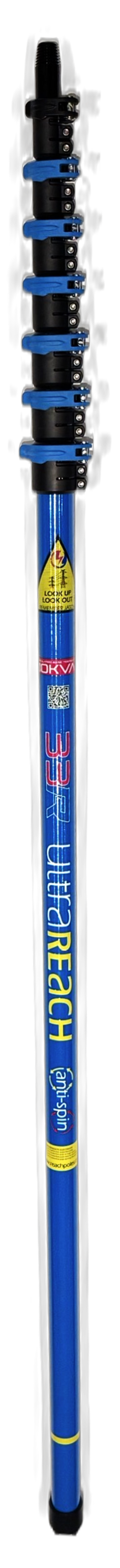 UltraReach 33R -COMPACT Anti-Spin 7-Section 33ft Window Cleaning Pole