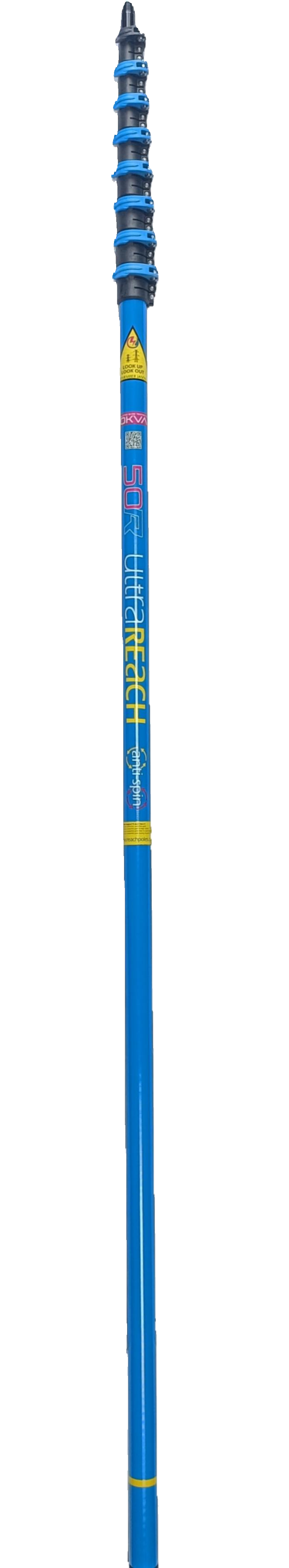 UltraReach anti-spin 8-section 50ft window cleaning pole