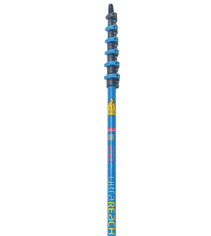 UltraReach anti-spin 6-section 28ft window cleaning pole