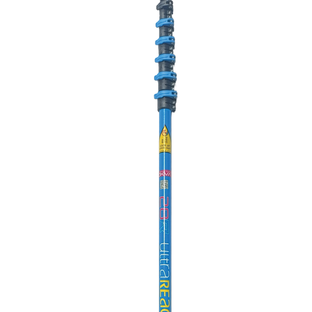UltraReach anti-spin 6-section 28ft window cleaning pole