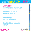 UltraReach anti-spin 5-section 22ft window cleaning pole
