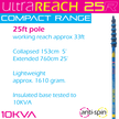 UltraReach anti-spin 6-section 25ft window cleaning pole
